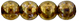 Round Beads 6mm : Luster - Transparent Gold/Smokey Topaz