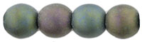 Round Beads 6mm : Matte - Iris - Green