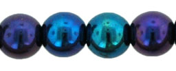 Round Beads 6mm : Iris - Blue