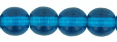 Round Beads 6mm : Capri Blue