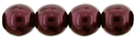 Pearl Coat - Round 6mm : Pearl - Burgundy