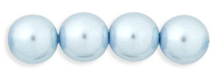 Pearl Coat - Round 6mm : Pearl - Baby Blue