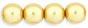 Pearl Coat - Round 6mm : Pearl - Gold