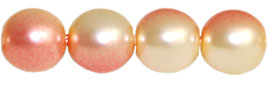 Pearl Coat - Round 6mm : Dual Pearl - Pink/Creme