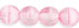 Round Beads 6mm : Crystal/Lt Pink
