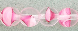 Round Beads 6mm : Crystal/Pink