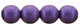 Round Beads 6mm : Metallic Suede - Purple