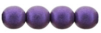 Round Beads 6mm : Metallic Suede - Purple