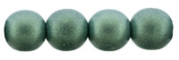 Round Beads 6mm : Metallic Suede - Lt Green