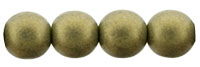 Round Beads 6mm : Metallic Suede - Gold