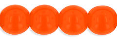 Round Beads 6mm : Bright Opaque Orange
