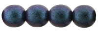 Round Beads 6mm : Polychrome - Indigo Orchid