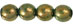 Round Beads 6mm : Green Turquoise - Bronze Picasso