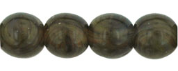 Round Beads 6mm : HurriCane Glass - Mudbath