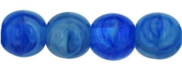 Round Beads 6mm : HurriCane Glass - Summer and Lightning