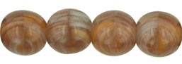Round Beads 6mm : HurriCane Glass - Earth Lust