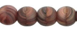 Round Beads 6mm : HurriCane Glass - Matte - Blackberry Chiffon