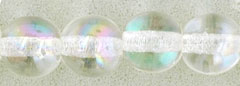Round Beads 6mm : Luster Iris - Crystal