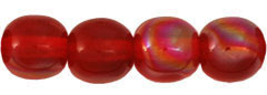 Round Beads 6mm : Luster Iris - Red