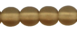 Round Beads 6mm : Matte - Smoky Topaz