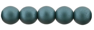 Glass Pearls 6mm : Matte - Teal