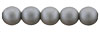 Glass Pearls 6mm : Matte - Silver