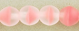 Round Beads 6mm : Matte - Pink Crystal