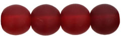 Round Beads 6mm : Matte - Siam Ruby