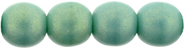Round Beads 6mm : Sueded Gold Turquoise
