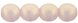 Round Beads 6mm : Sueded Gold Milky Pink