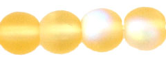 Round Beads 6mm : Matte - Lt Topaz AB