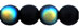 Round Beads 6mm : Matte - Jet AB