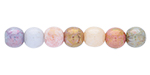 Round Beads 6mm : Opaque Luster Mix