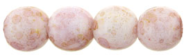 Round Beads 6mm : Luster - Opaque Topaz/Pink