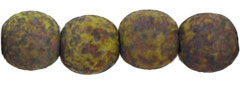 Round Beads 6mm : Opaque Olivine - Stone Picasso