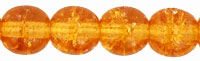 Round Crackle Beads 6mm : Med Topaz