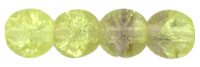 Round Crackle Beads 6mm : Olivine/Amethyst