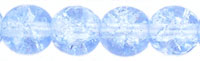 Round Crackle Beads 6mm : Lt Sapphire