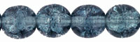 Round Crackle Beads 6mm : Montana Blue