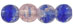 Round Crackle Beads 6mm : Lt Pink/Blue