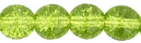 Round Crackle Beads 6mm : Olivine