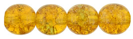 Round Crackle Beads 6mm : Topaz/Green