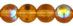 Round Beads 6mm : Med Topaz AB