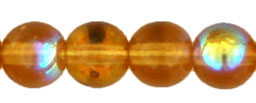 Round Beads 6mm : Med Topaz AB