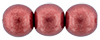 Round Beads 8mm : ColorTrends: Saturated Metallic Valiant Poppy