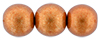 Round Beads 8mm : ColorTrends: Saturated Metallic Russet Orange