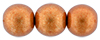 Round Beads 8mm : ColorTrends: Saturated Metallic Russet Orange