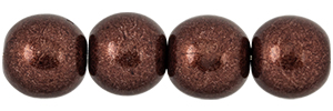 Round Beads 8mm : ColorTrends: Saturated Metallic Chicory Coffee
