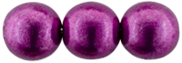 Round Beads 8mm : ColorTrends: Sueded Gold Fuchsia Red
