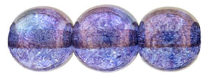Round Beads 8mm : Luster - Transparent Denim Blue